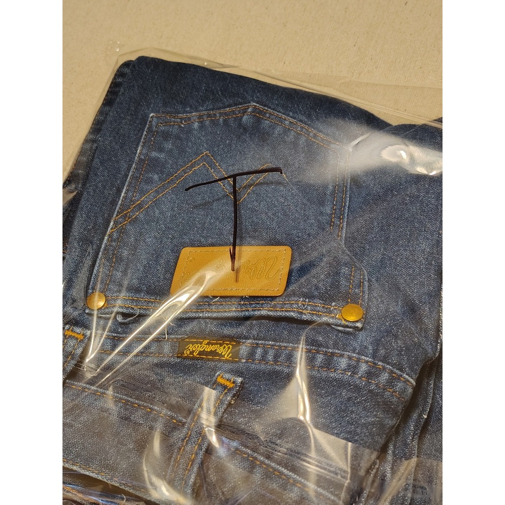 Wrangler Vintage High Waisted Straight Leg Jeans Dark Wash Made in USA 12 T - Picture 8 of 8